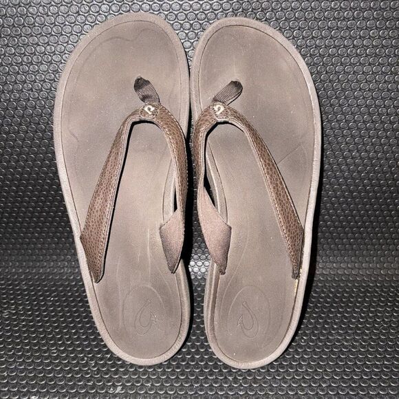 Olukai Kulapa Kai Brown Outdoor Summer Flip Flop Sandals Women’s Size 9 - Picture 6 of 8